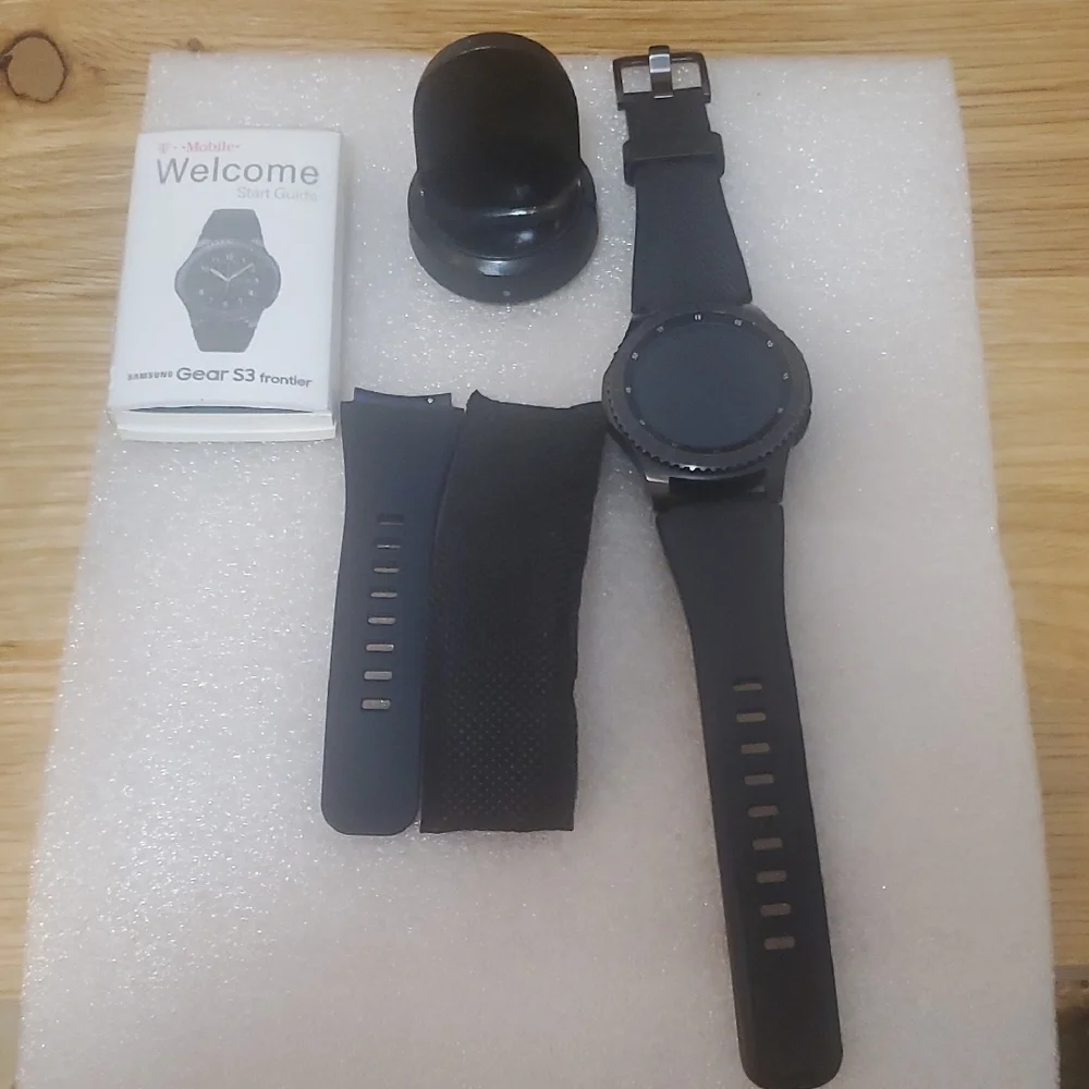 Samsung Smartwatch with Black and Silver Accents